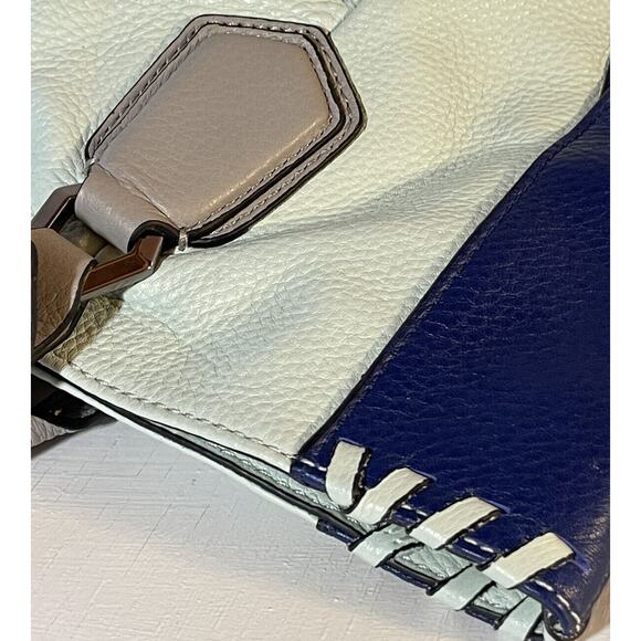 Pocketbook Oryani Tri Color Leather Shoulder Tote Double Shoulder Straps - Picture 8 of 12